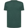 T-shirt col V manches courtes en coton doux lavé aux enzymes, 160 g/m²