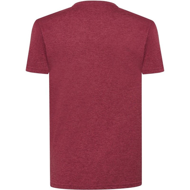 T-shirt col V manches courtes en coton doux lavé aux enzymes, 160 g/m²