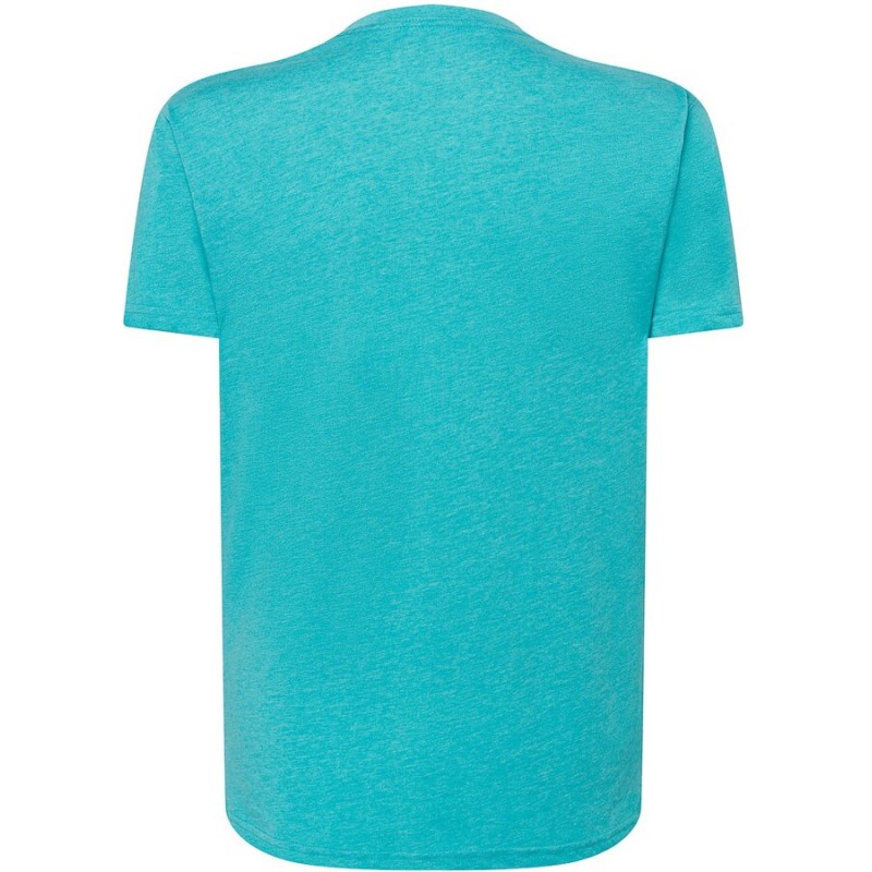 T-shirt col V manches courtes en coton doux lavé aux enzymes, 160 g/m²