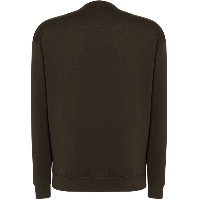 Sweat unisexe col rond, intérieur gratté, en polyester et coton, 290 g/m²