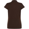 Polo femme maille piquée, coupe cintrée, boutons ton sur ton, en coton, 200 g/m²
