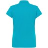 Polo femme maille piquée, coupe cintrée, boutons ton sur ton, en coton, 200 g/m²