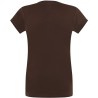 T-shirt femme col V manches courtes coupe cintrée en coton, 140 g/m²
