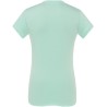 T-shirt femme col V manches courtes coupe cintrée en coton, 140 g/m²