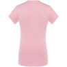T-shirt femme col V manches courtes coupe cintrée en coton, 140 g/m²