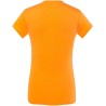 T-shirt femme col V manches courtes coupe cintrée en coton, 140 g/m²