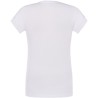T-shirt femme col V manches courtes coupe cintrée en coton, 140 g/m²
