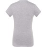 T-shirt femme col V manches courtes coupe cintrée en coton, 140 g/m²