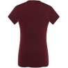 T-shirt femme col V manches courtes coupe cintrée en coton, 140 g/m²