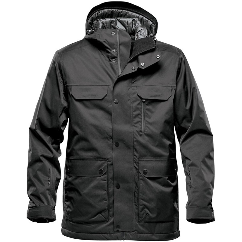 Manteau thermique homme à capuche qui protège de la pluie et du vent