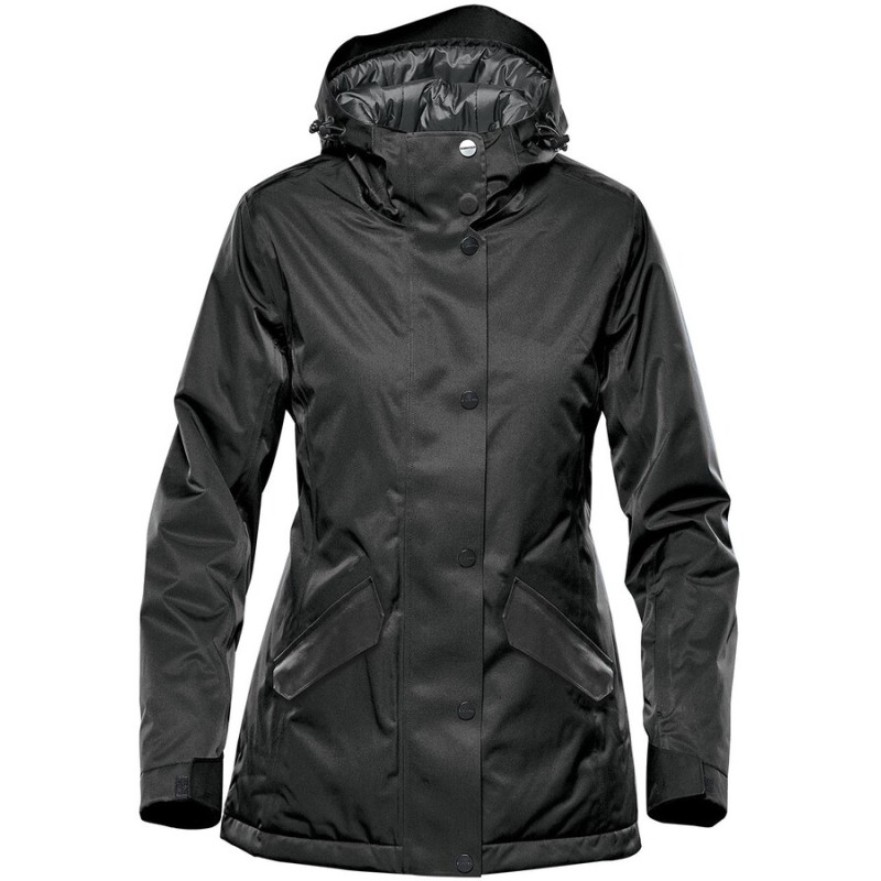 Manteau thermique femme à capuche qui protège de la pluie et du vent