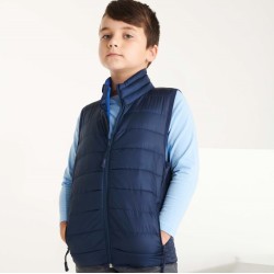 Gilet matelassé enfant, rembourrage touché plume ton sur ton, 290 g/m²