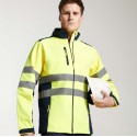 Veste softshell de travail haute visibilité, 2 bandes réfléchissantes, 320 g/m²