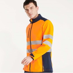 Veste softshell de travail haute visibilité, 2 bandes réfléchissantes, 320 g/m²