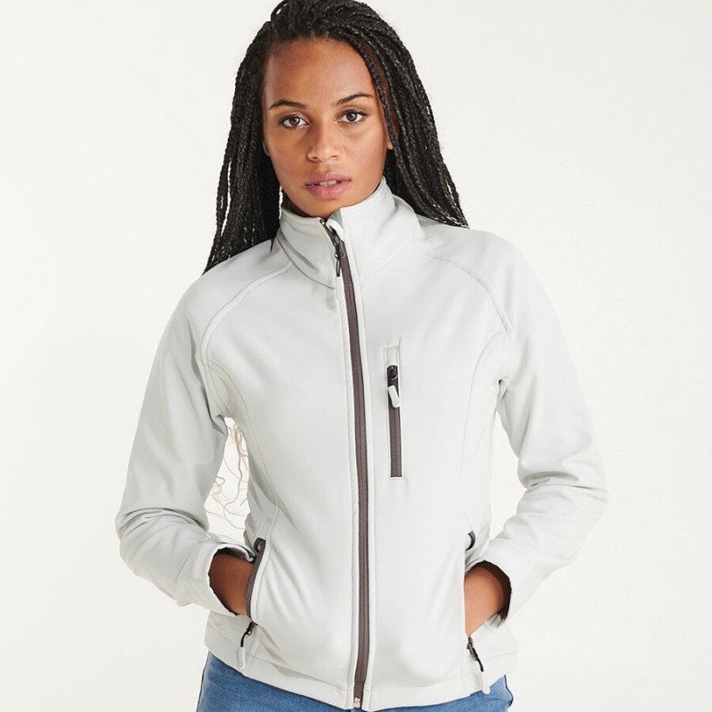 Veste softshell 2 couches femme imperméable et coupe-vent, 300 g/m²