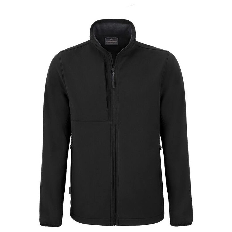 Veste softshell homme en polyester recyclé déperlante et coupe-vent, 270 g/m²