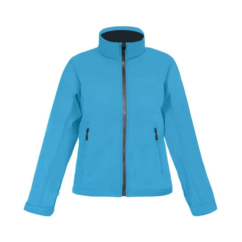 Veste softshell femme col montant respirant et résistant à l'eau, 310 g/m²