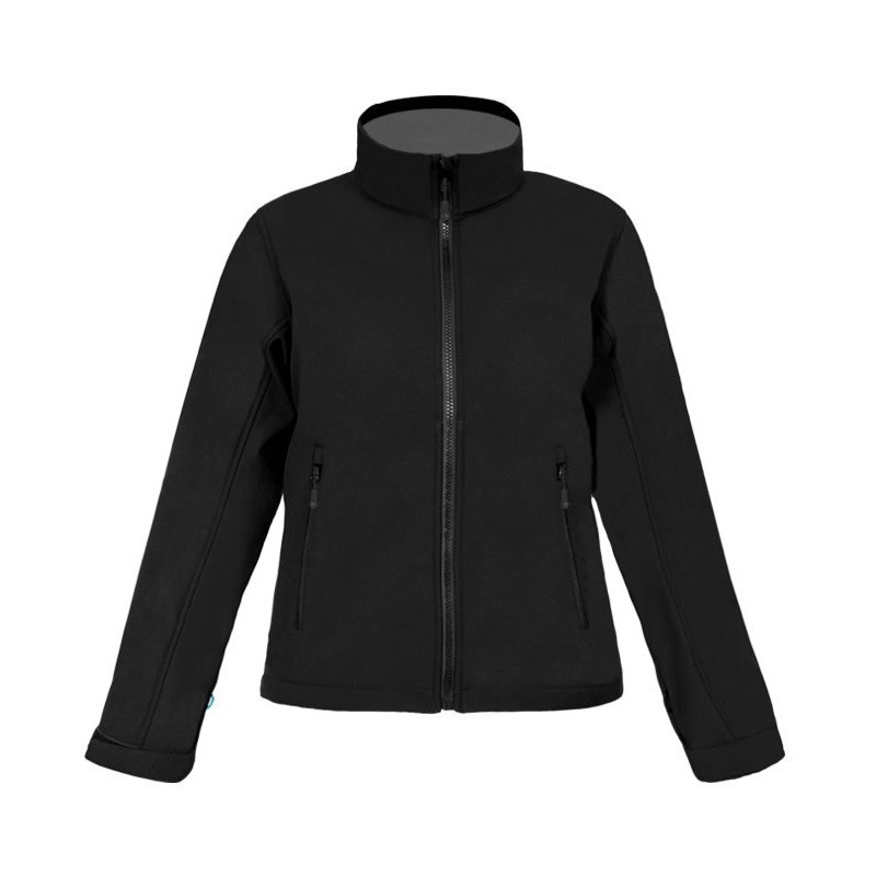 Veste softshell femme col montant respirant et résistant à l'eau, 310 g/m²