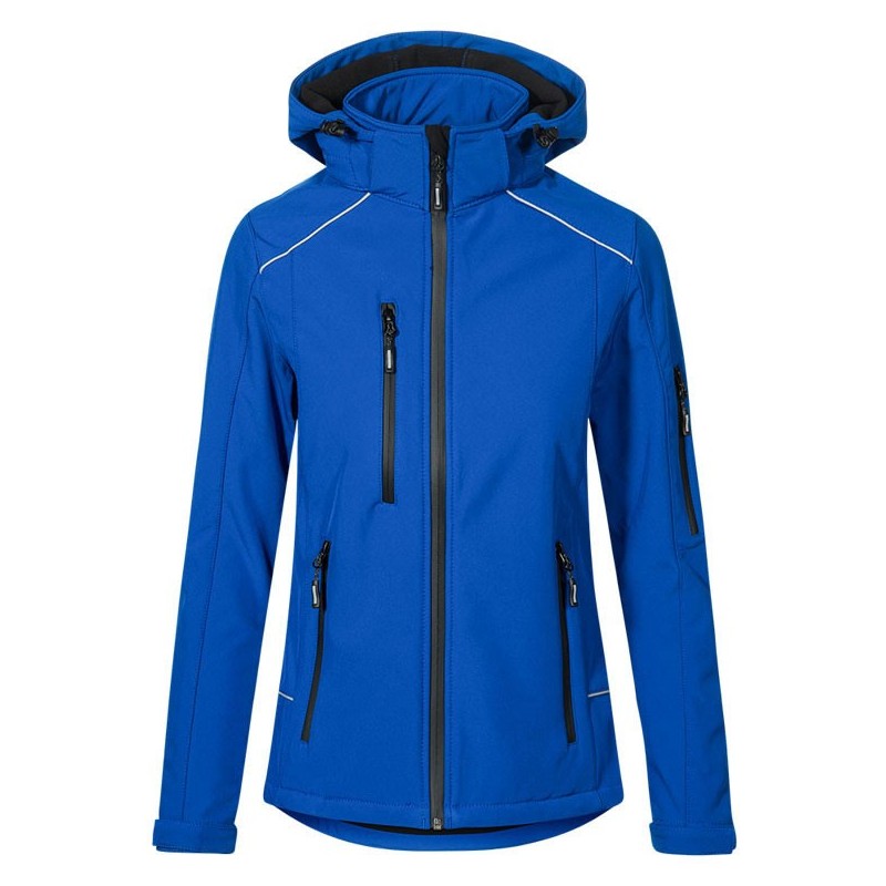 Veste softshell femme 3 couches capuche amovible NO LABEL, 310 g/m²