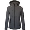 Veste softshell femme 3 couches capuche amovible NO LABEL, 310 g/m²