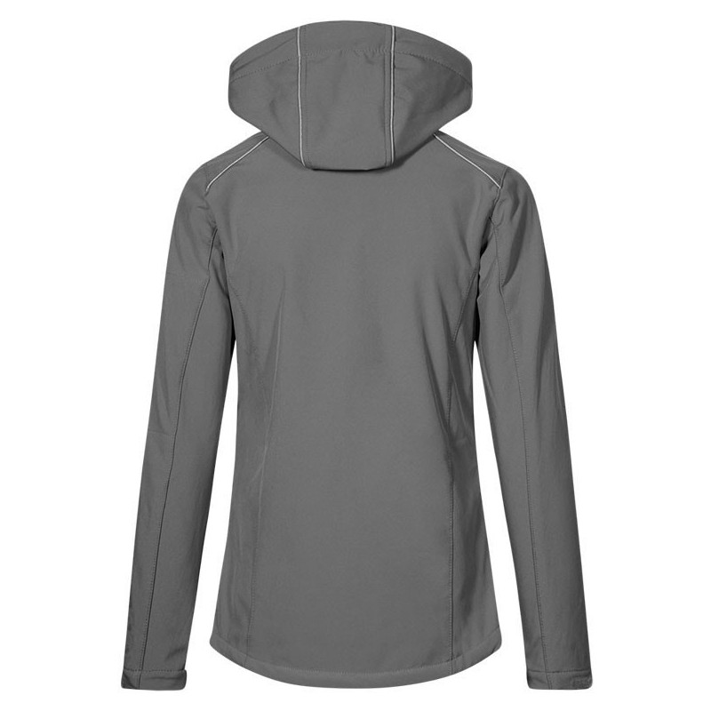 Veste softshell femme 3 couches capuche amovible NO LABEL, 310 g/m²