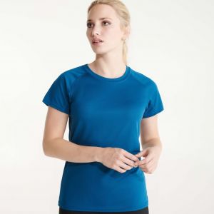 T-shirt de sport femme manches courtes raglan, 135 g/m²