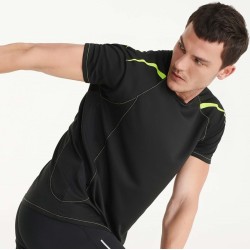 T-shirt sport respirant manches courtes raglan contrastées, 150 g/m²