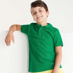 Polo enfant manches courtes en coton maille piquée, 200 g/m²