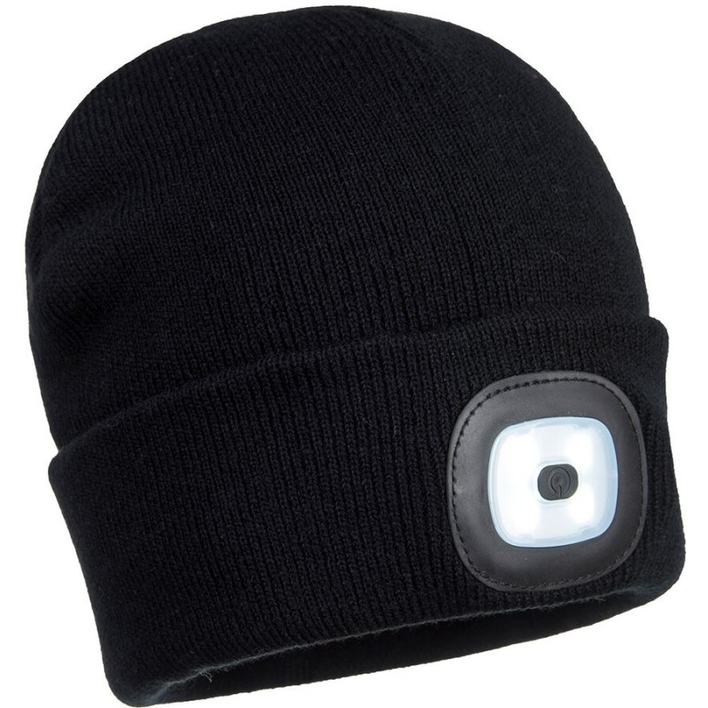 Bonnet Beanie avec LED rechargeable