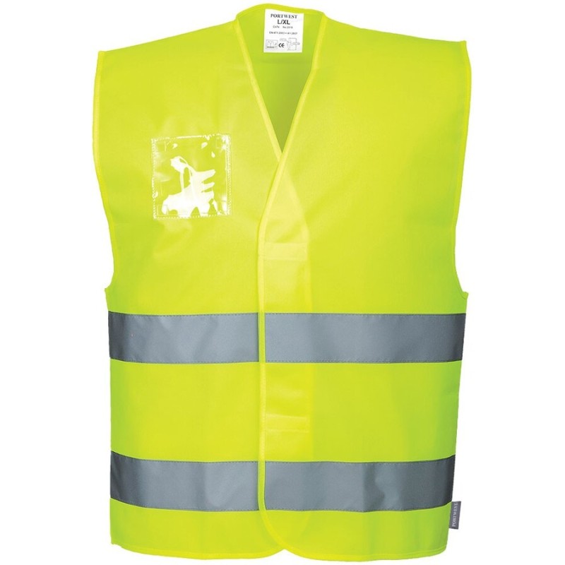 Gilet HV avec porte-badge double entrée