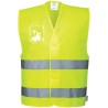 Gilet HV avec porte-badge double entrée