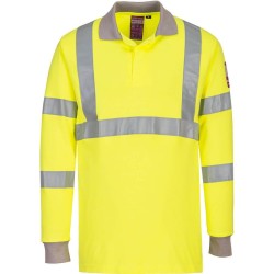 Polo manches longues FR antistatique et HiVis