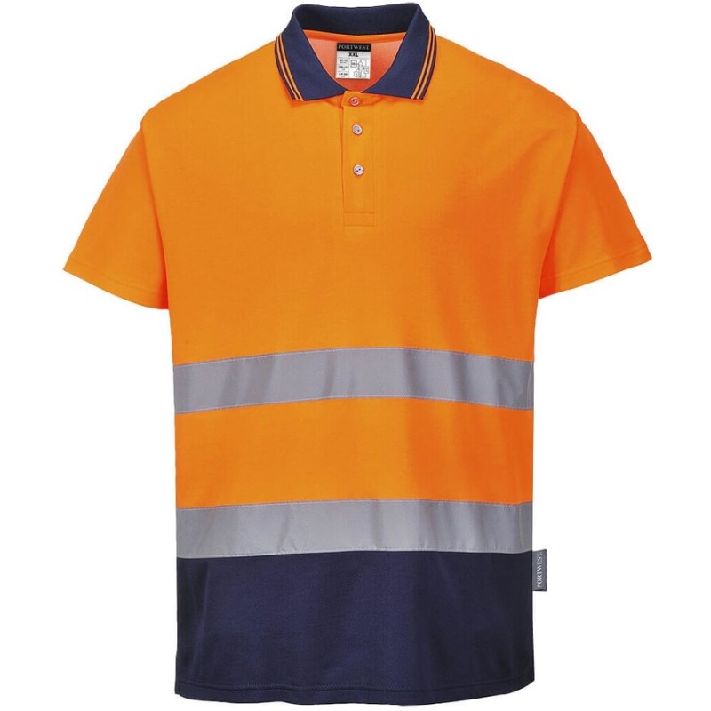 Polo coton bicolore