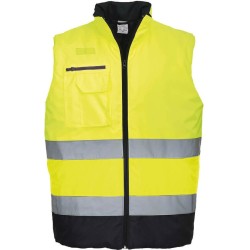 Gilet bodywarmer haute-visibilité bicolore