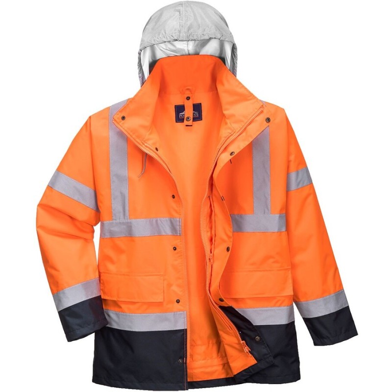 Parka Hi-Vis bicolore contrastée Trafic 4 en 1
