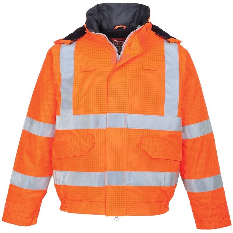 Blouson pilote HV Pluie Bizflame antistatique et flamme retardant
