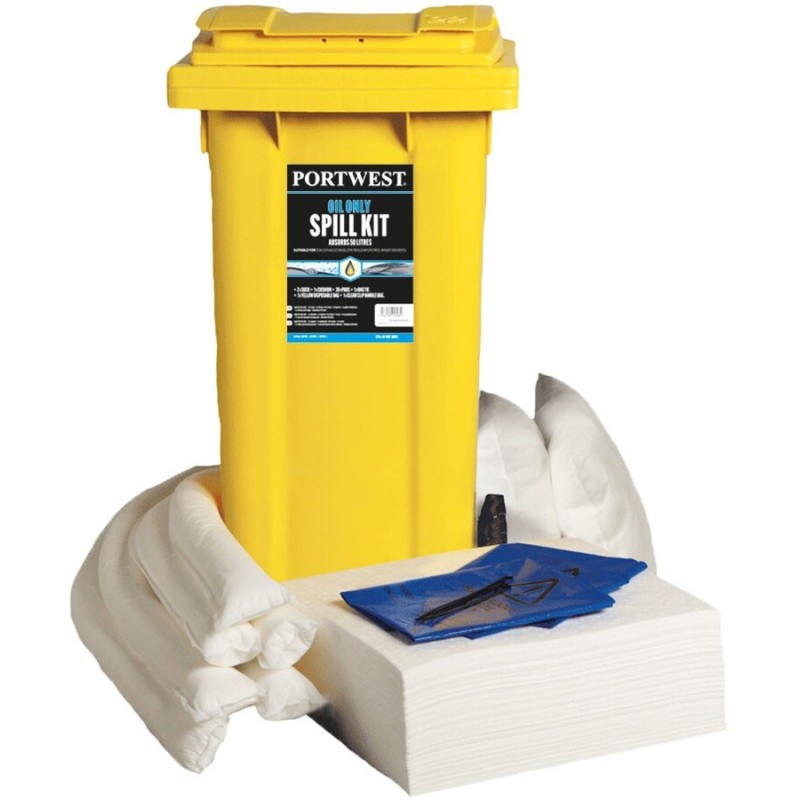 kit absorbants 120 litres pour hydrocarbures uniquement