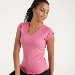 T-shirt technique multisport femme manches très courtes raglan, 160 g/m²