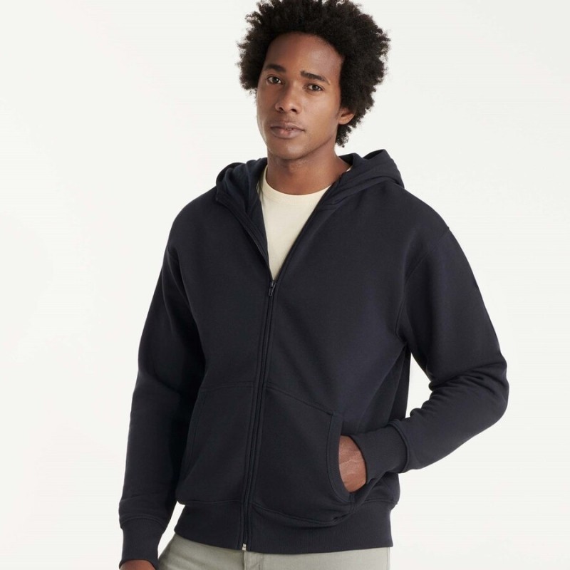 Sweat-shirt à capuche décontracté avec fermeture éclair, 280 g/m²