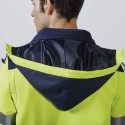 Parka haute visibilité à capuche combinée en deux couleurs, 400 g/m²
