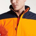 Parka haute visibilité à capuche combinée en deux couleurs, 400 g/m²