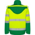 Parka haute visibilité à capuche combinée en deux couleurs, 400 g/m²