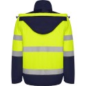 Parka haute visibilité à capuche combinée en deux couleurs, 400 g/m²