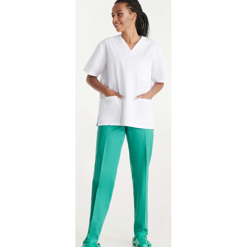 Pantalon multi-services unisexe, coupe droite, ceinture élastique