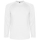 T-shirt technique homme polyester manches longues raglan surpiquées ton sur ton sans coupures latérales, 150 g/m²