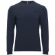 T-shirt homme coton manches longues avec col rond et poignets en côtes 1x1, 165 g/m²