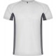 T-shirt technique homme polyester combiné avec deux tissus en polyester, manches courtes raglans, 140 g/m²