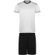 Kit de sport homme polyester avec short & t-shirt à double col V fantaisie, bande de propreté renforcée a l´intérieur, 140 g/m²