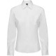Chemise femme manches longues ajustée à pinces dos & buste, poche cœur & patte invisible, 65% polyester 35% coton, 130 g/m²