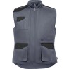 Gilet de travail bicolore multi-poches avec col montant